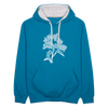 Dit duftet dufte! - Kontrast Hoodie - Pfauenblau/Grau meliert