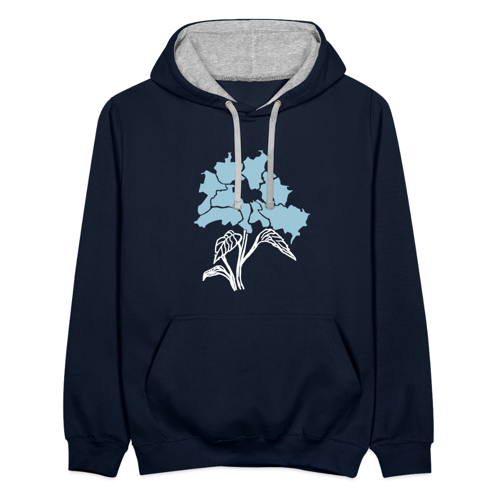 Dit duftet dufte! - Kontrast Hoodie - Navy/Grau meliert