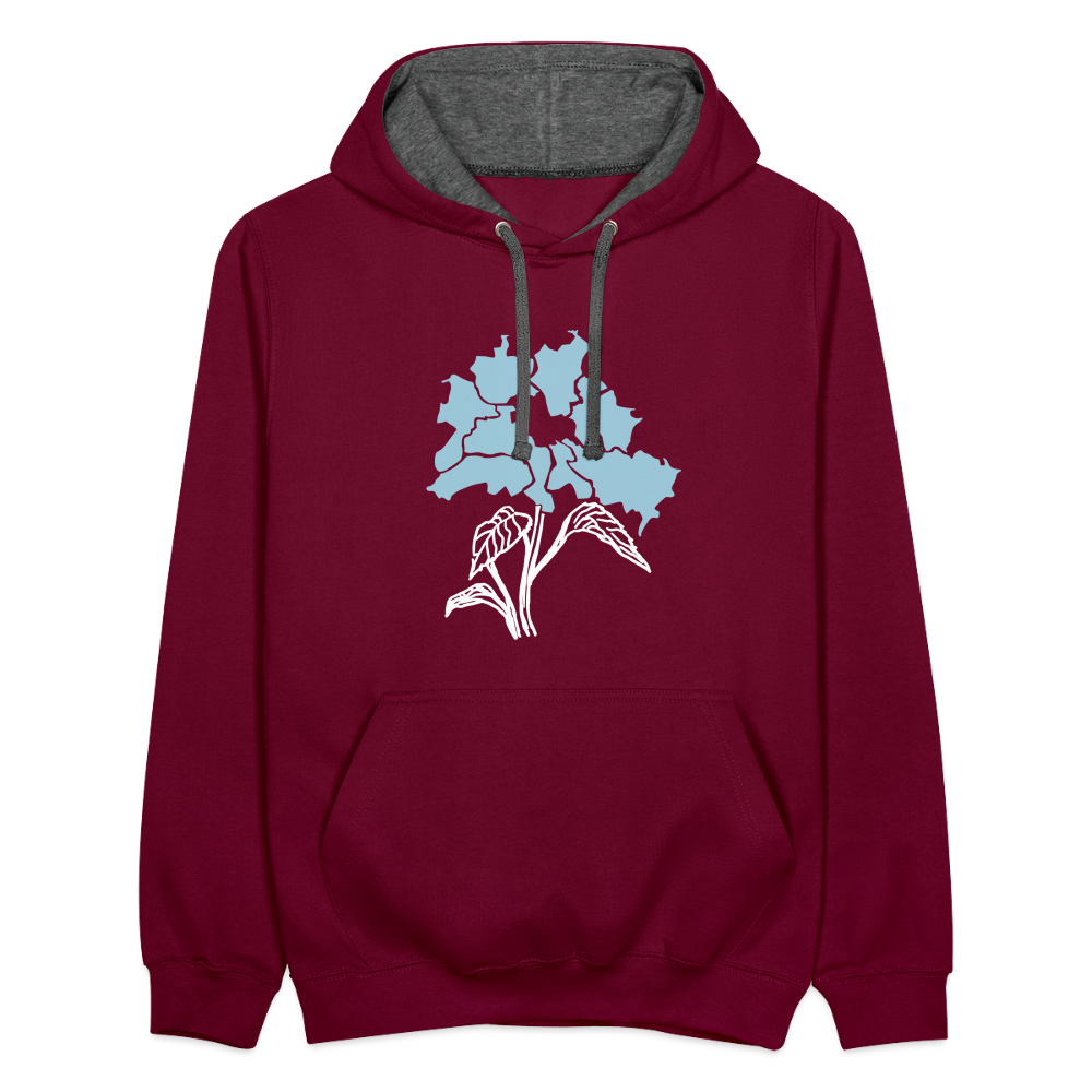 Dit duftet dufte! - Kontrast Hoodie - Weinrot/Anthrazit