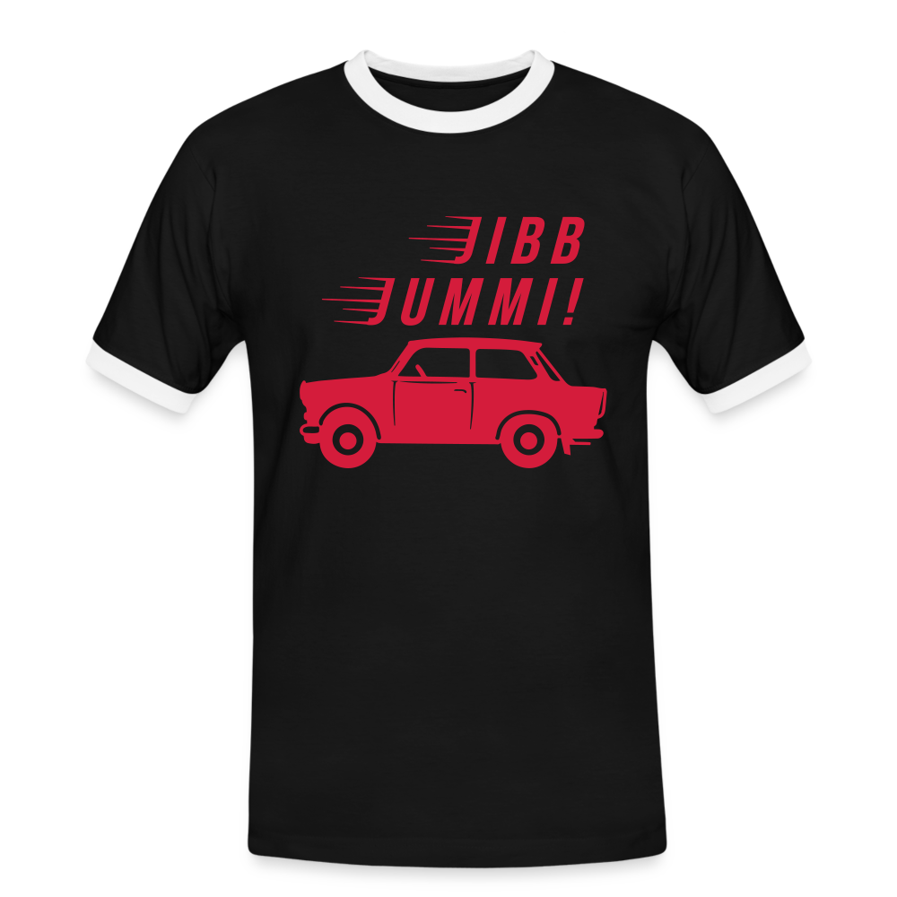 Jibb Jummi - Männer Ringer T-Shirt - Schwarz/Weiß