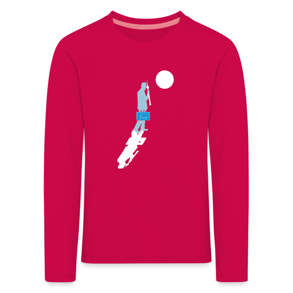 Unterwegs in Berlin - Kinder Langarmshirt - dunkles Pink