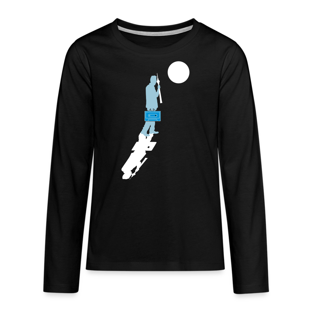 Unterwegs in Berlin - Teenager Langarmshirt - Schwarz