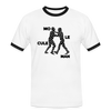 Mo le cule Man - Männer Ringer T-Shirt - Weiß/Schwarz
