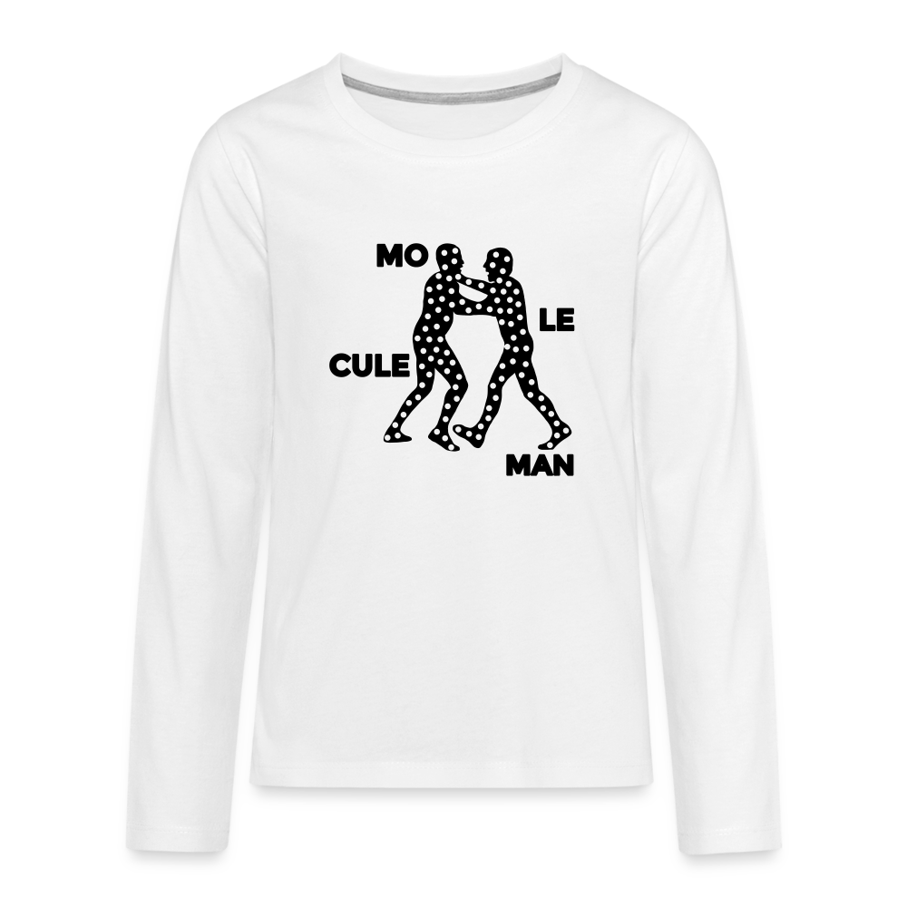 Mo le cule Man - Teenager Langarmshirt - weiß