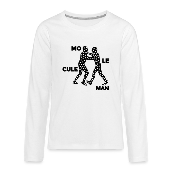 Mo le cule Man - Teenager Langarmshirt - weiß
