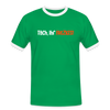 Tach, Ihr Fatzkes! - Männer Ringer T-Shirt - Kelly Green/Weiß