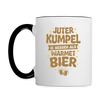 Juter Kumpel ist besser als warmet Bier - Tasse zweifarbig