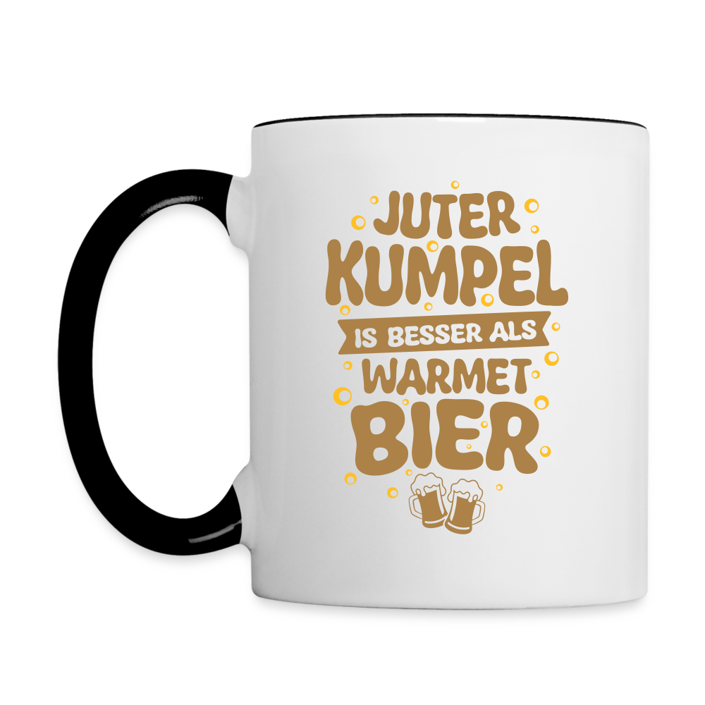 Juter Kumpel ist besser als warmet Bier - Tasse zweifarbig