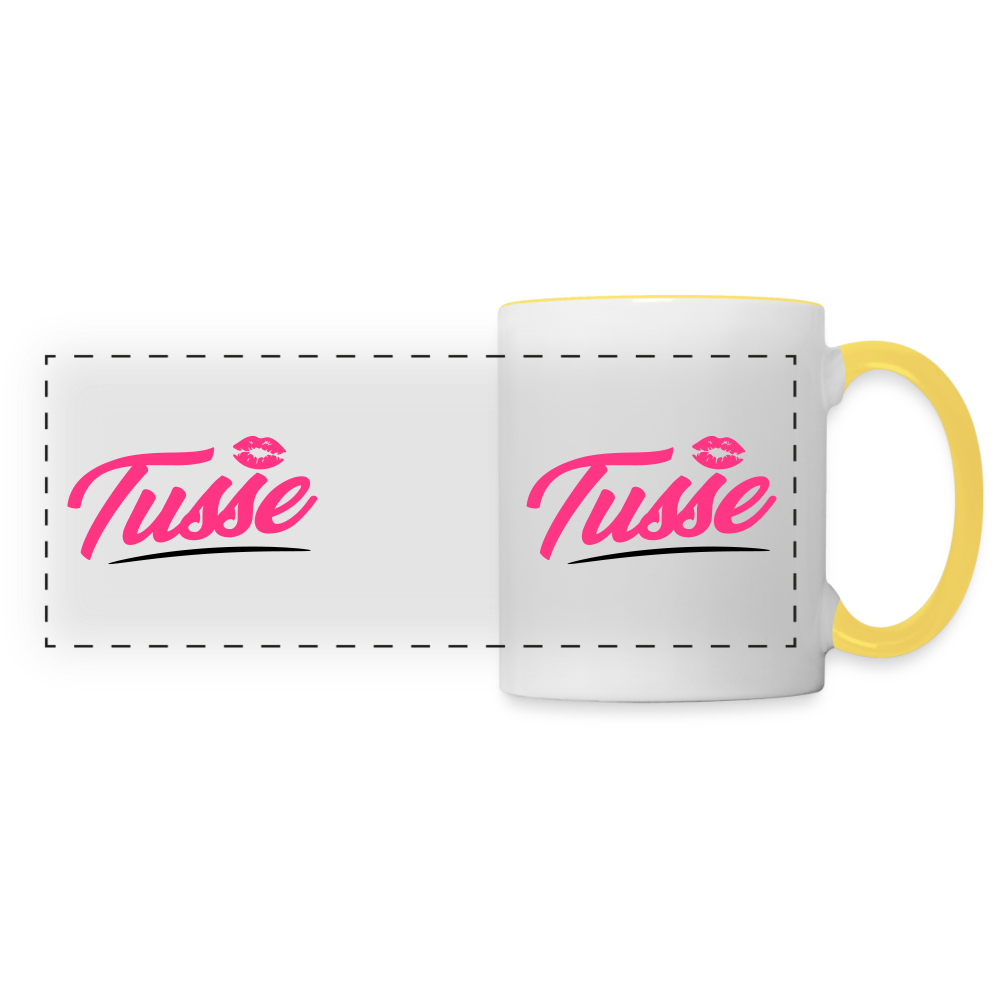 Tusse - Tasse zweifarbig - Weiß/Gelb