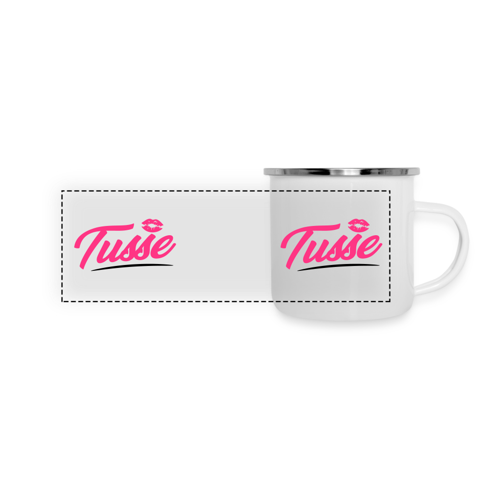 Tusse - Emaille Tasse - weiß