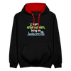 Kurz anjebunden, lang im Jedächtnis. - Kontrast Hoodie - Schwarz/Rot