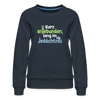 Kurz anjebunden, lang im Jedächtnis. - Frauen Premium Sweatshirt - Navy