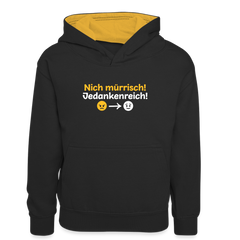 Nich mürrisch! Jedankenreich! - Teenager Kontrast-Hoodie