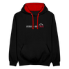 Jeduld am Ende - Kontrast Hoodie - Schwarz/Rot