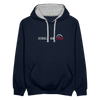 Jeduld am Ende - Kontrast Hoodie - Navy/Grau meliert