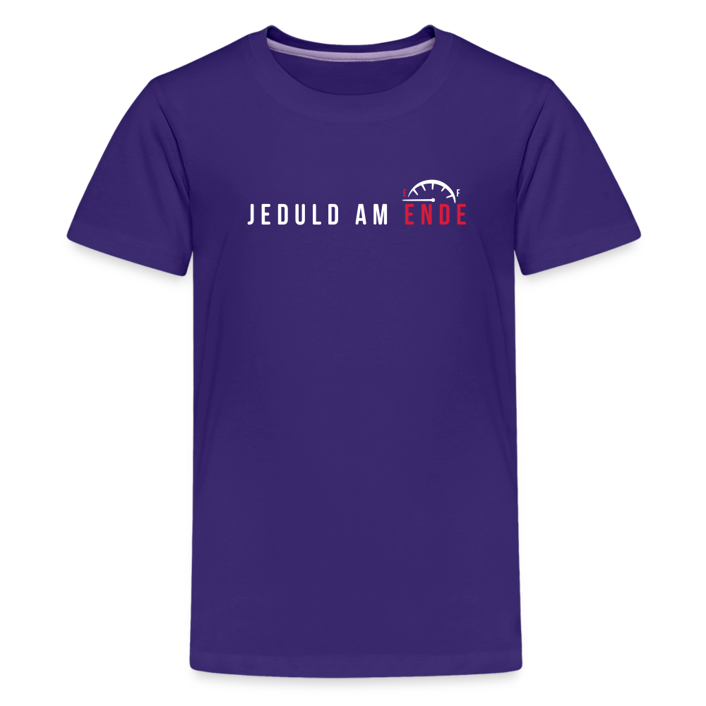 Jeduld am Ende - Teenager Premium T-Shirt - Lila