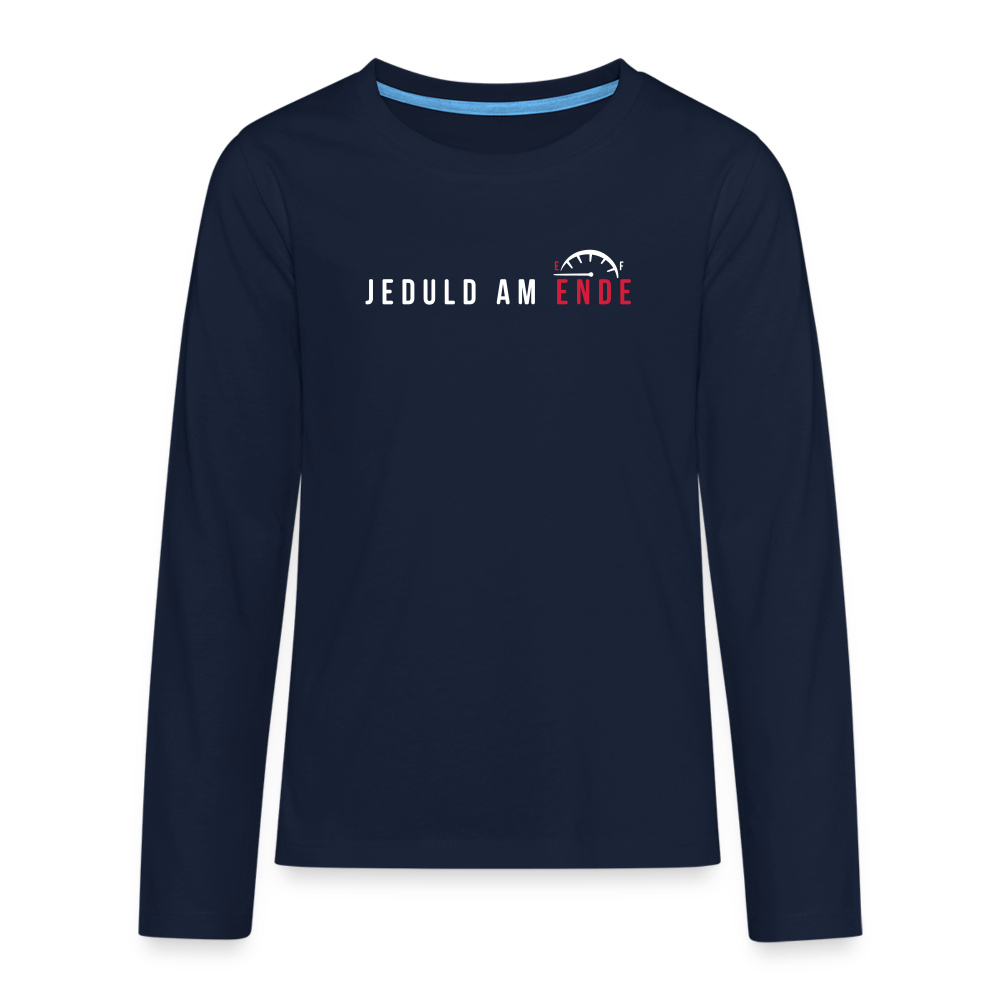 Jeduld am Ende - Teenager Langarmshirt - Navy