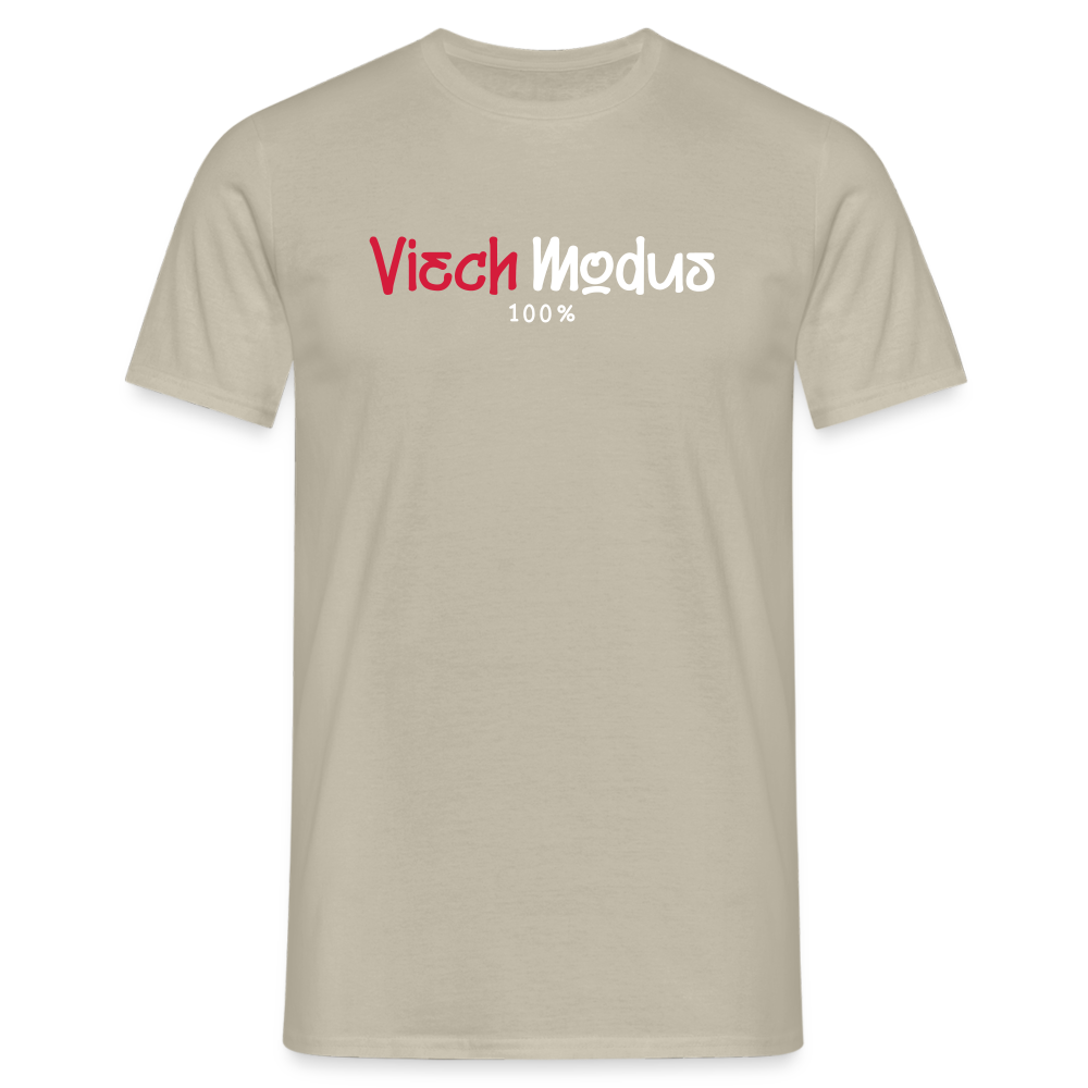 Viech Modus 100% - Männer Premium T-Shirt - Sandbeige