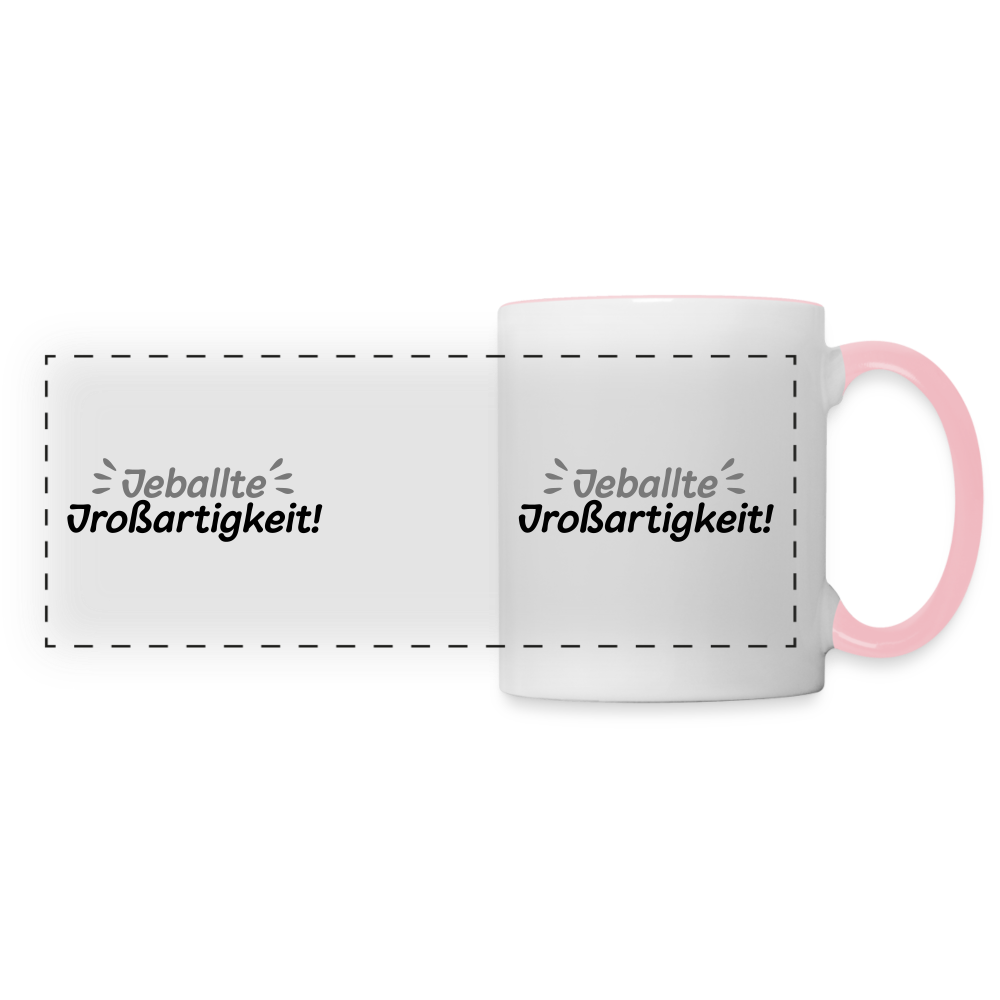 Jeballte Jroßartigkeit! - Tasse zweifarbig - Weiß/Pink