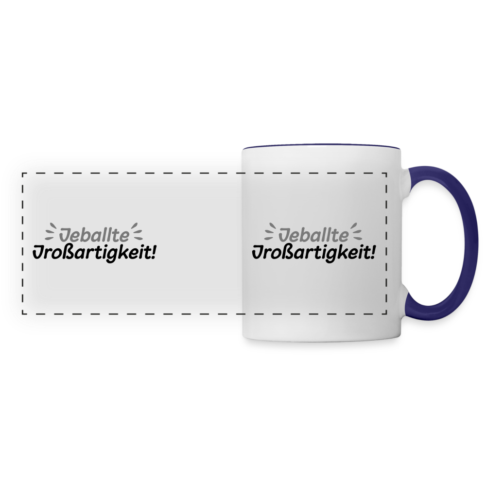 Jeballte Jroßartigkeit! - Tasse zweifarbig - Weiß/Kobaltblau