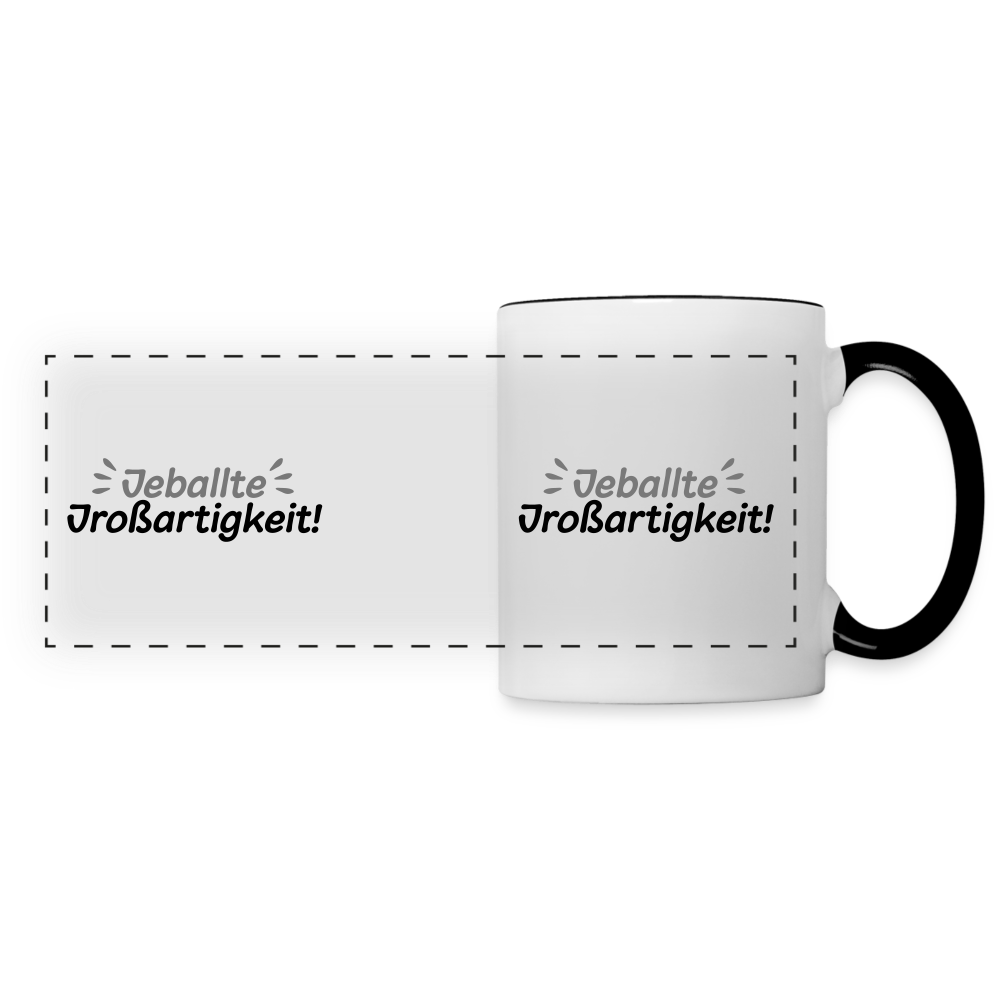 Jeballte Jroßartigkeit! - Tasse zweifarbig - Weiß/Schwarz