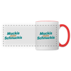 Muckis statt Schnuckis - Tasse zweifarbig - Weiß/Rot