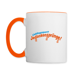 Lieblingssport? Jedankensprünge! - Tasse zweifarbig