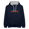 Lieblingssport? Jedankensprünge! - Kontrast Hoodie - Navy/Grau meliert