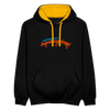 Lieblingssport? Jedankensprünge! - Kontrast Hoodie - Schwarz/Gold