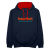 Passiert halt, wenn de nackt feierst! - Kontrast Hoodie - Navy/Rot
