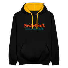 Passiert halt, wenn de nackt feierst! - Kontrast Hoodie