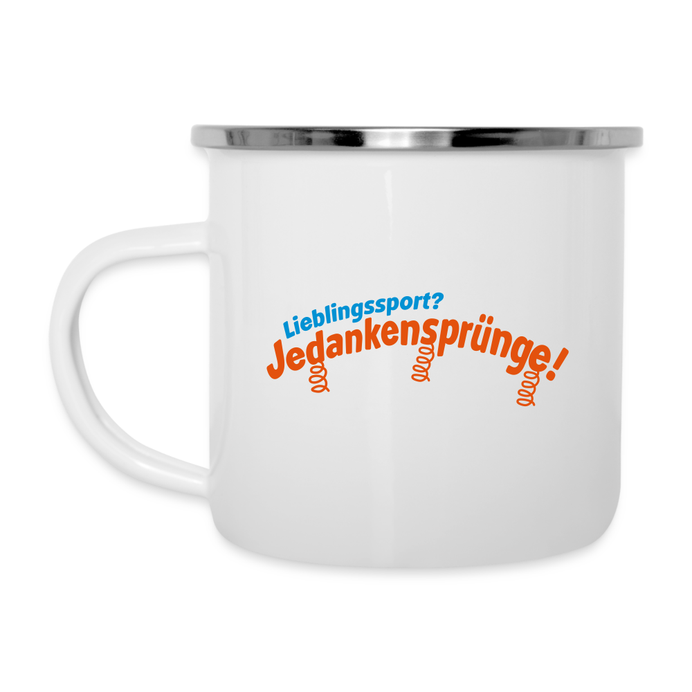 Lieblingssport? Jedankensprünge! - Emaille Tasse