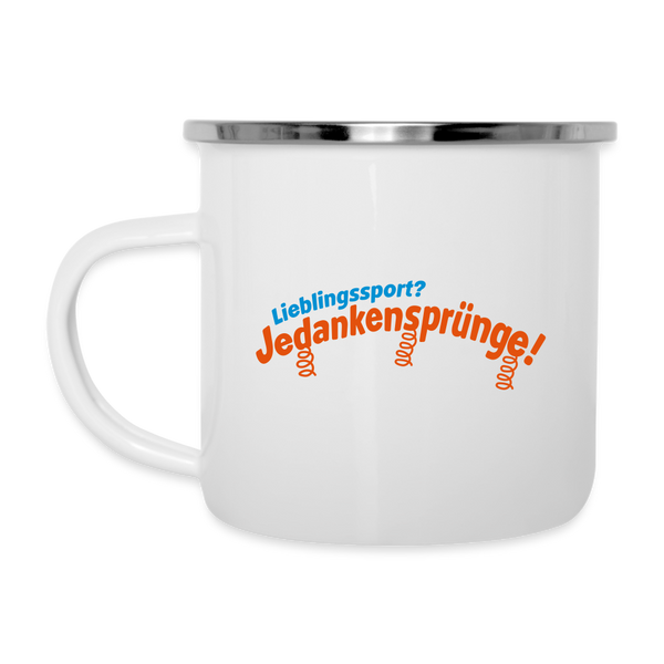 Lieblingssport? Jedankensprünge! - Emaille Tasse