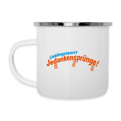 Lieblingssport? Jedankensprünge! - Emaille Tasse