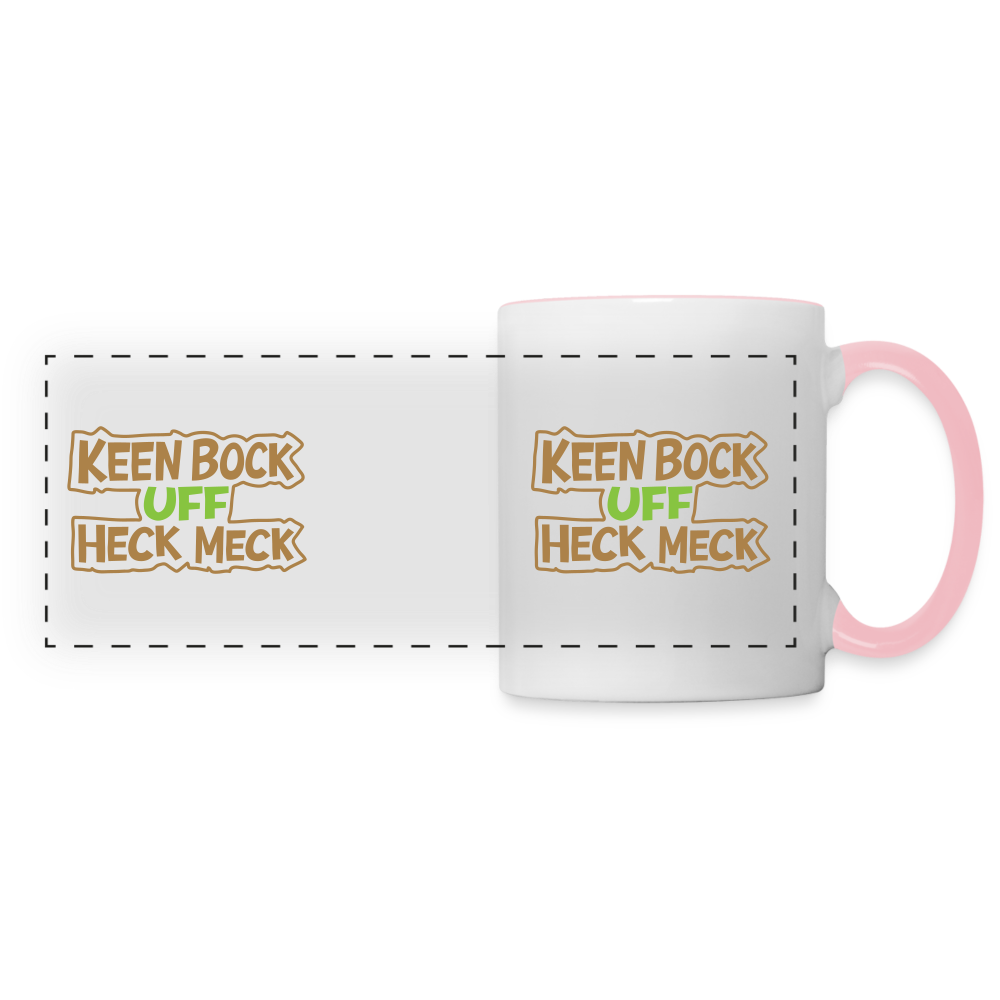 Keen Bock uff Heck Meck - Tasse zweifarbig - Weiß/Pink