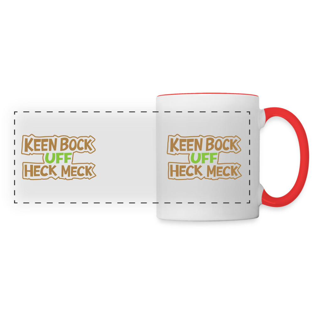 Keen Bock uff Heck Meck - Tasse zweifarbig - Weiß/Rot