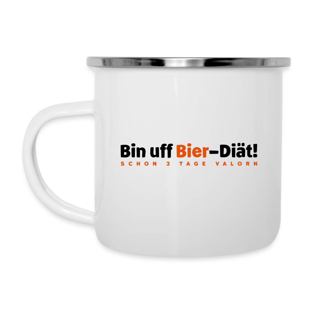 Bin uff Bier-Diät! (schon 3 Tage valorn) - Emaille Tasse | Berlin