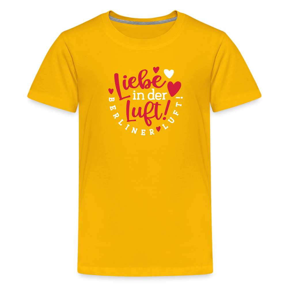 Liebe in der Luft! Berliner Luft! - Teenager Premium T-Shirt - Sonnengelb