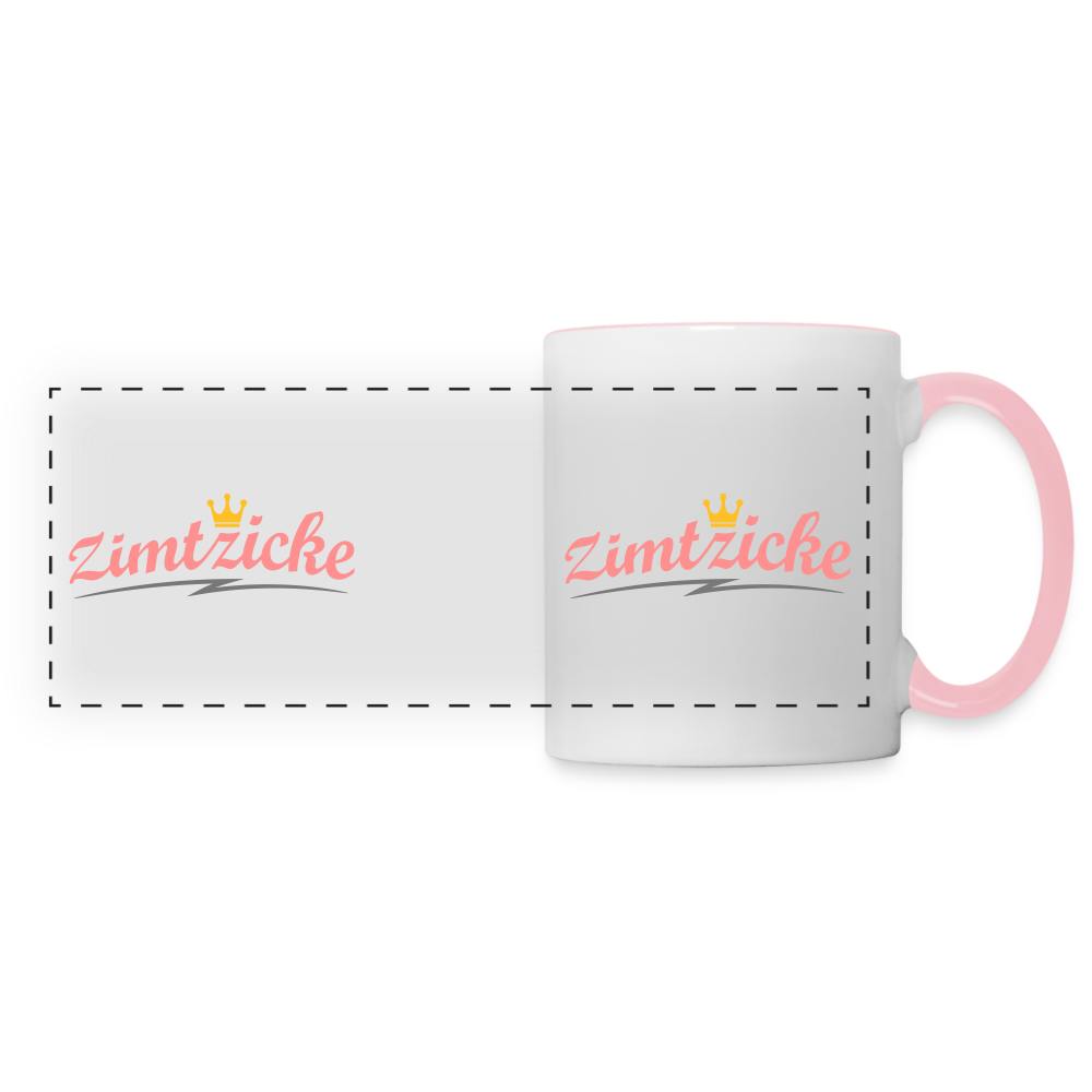 Zimtzicke - Tasse zweifarbig - Weiß/Pink