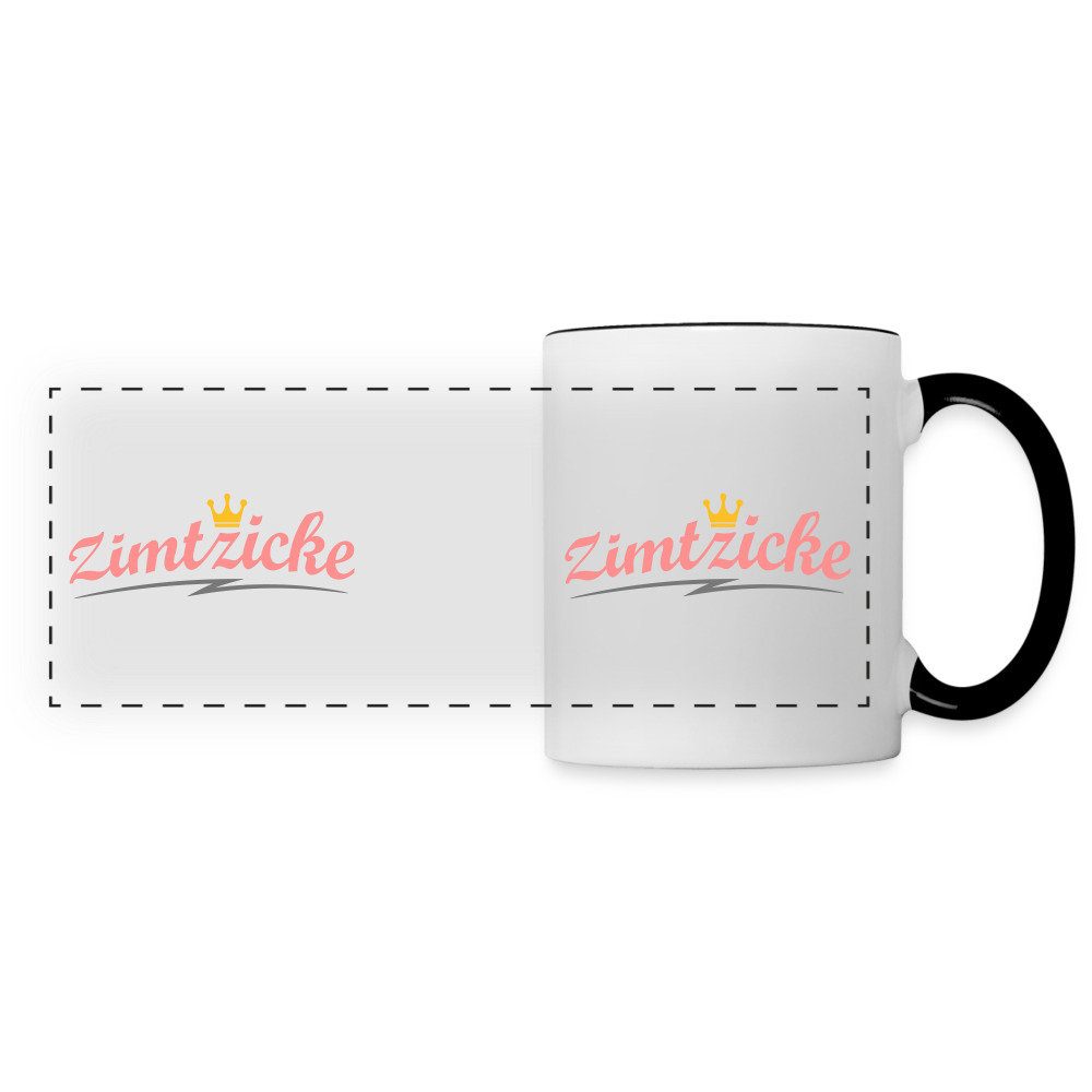 Zimtzicke - Tasse zweifarbig - Weiß/Schwarz