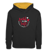 Liebe in der Luft! Berliner Luft! - Teenager Kontrast-Hoodie - Schwarz/Gold
