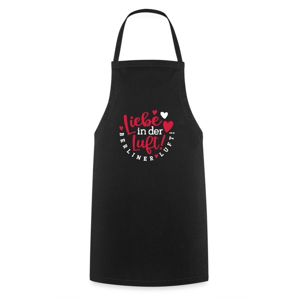 Liebe in der Luft! Berliner Luft! - Kochschürze - Schwarz
