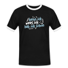 kenn ick wees ick hab ick schon - Männer Ringer T-Shirt - Schwarz/Weiß