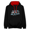 kenn ick wees ick hab ick schon - Kontrast Hoodie - Schwarz/Rot