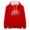 kenn ick wees ick hab ick schon - Kontrast Hoodie - Rot/Weiß