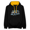 kenn ick wees ick hab ick schon - Kontrast Hoodie - Schwarz/Gold