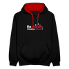 Nix checken, trotzdem meckern! - Kontrast Hoodie - Schwarz/Rot