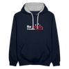Nix checken, trotzdem meckern! - Kontrast Hoodie - Navy/Grau meliert