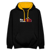 Nix checken, trotzdem meckern! - Kontrast Hoodie - Schwarz/Gold