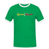 Lächeln beim Nörgeln - Männer Ringer T-Shirt - Kelly Green/Weiß